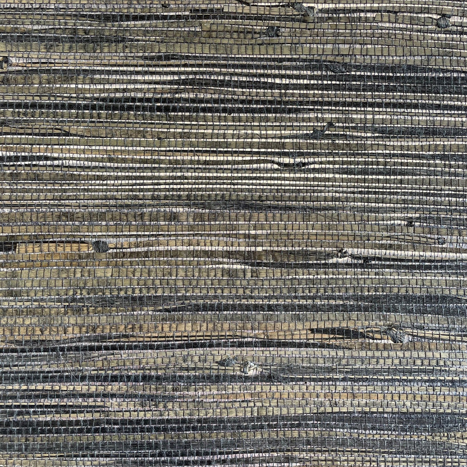 Mitchell Black Iridescent Loose Weave Grasscloth Wallpaper