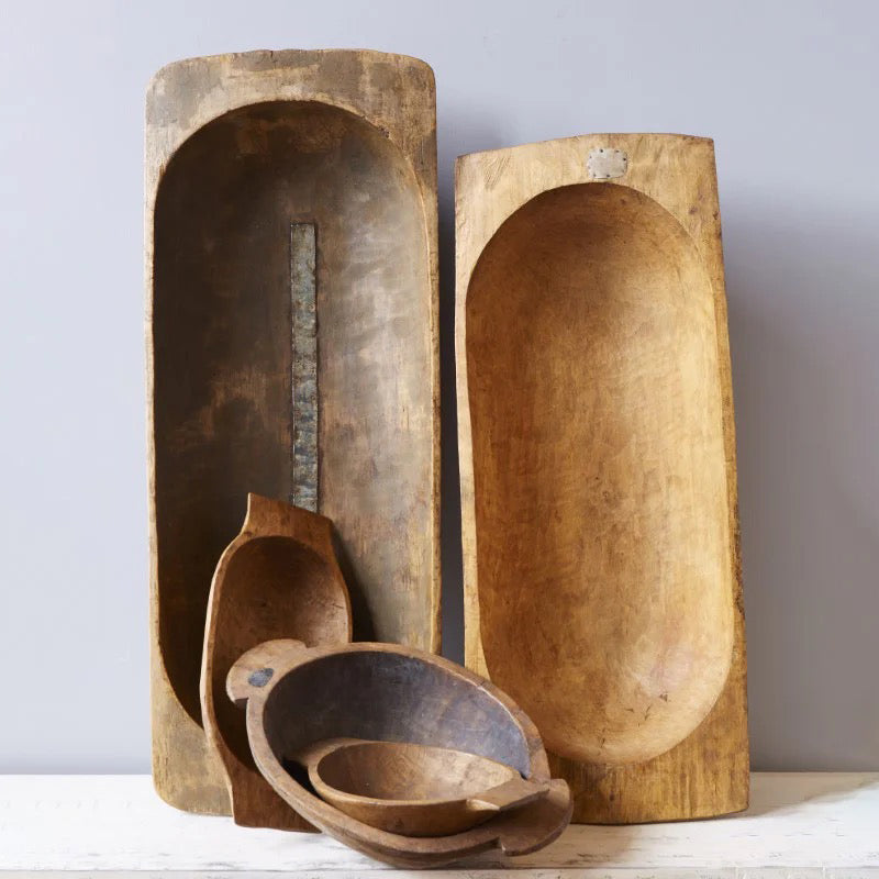 Etu Home Antique Oval Extra Small Dough Bowl