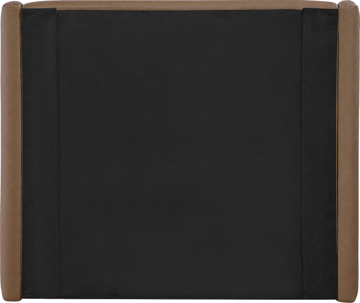 Warby Brown Vegan Leather Upholstered Bed