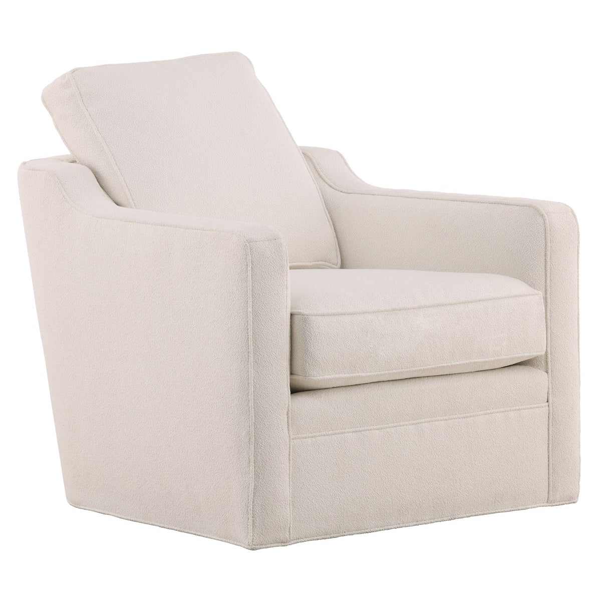 Vanguard Furniture Stanton Barrel Back Swivel Jackpot Chalk Fabric Pre-Made Sample