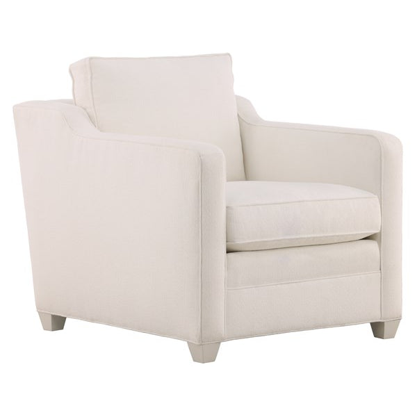 Vanguard Furniture Stanton Chair Kickoff Ivory Fabric/Tapered Leg/White Frost Pre-Made Sample