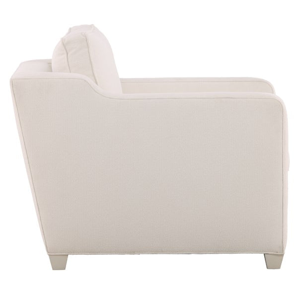 Vanguard Furniture Stanton Chair Kickoff Ivory Fabric/Tapered Leg/White Frost Pre-Made Sample