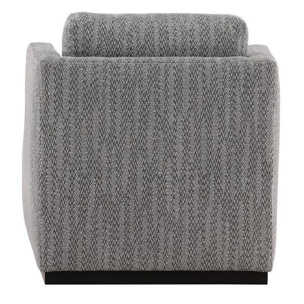 Vanguard Furniture Willowbrook Floris Pewter Fabric/Film Noir Pre-Made Sample Swivel Chair