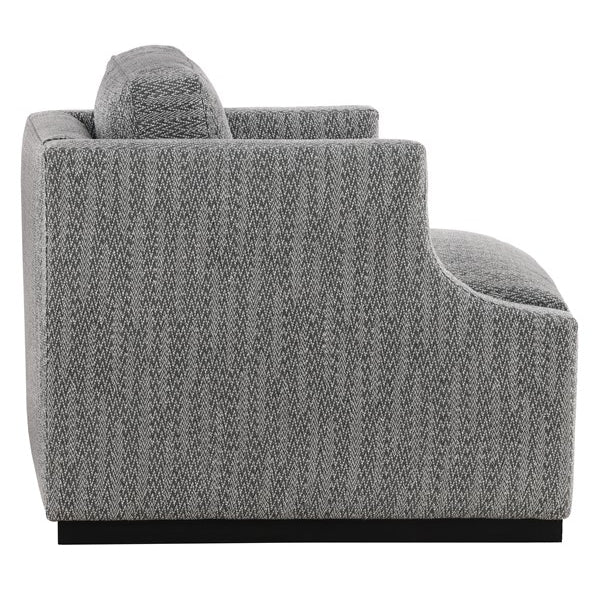 Vanguard Furniture Willowbrook Floris Pewter Fabric/Film Noir Pre-Made Sample Swivel Chair
