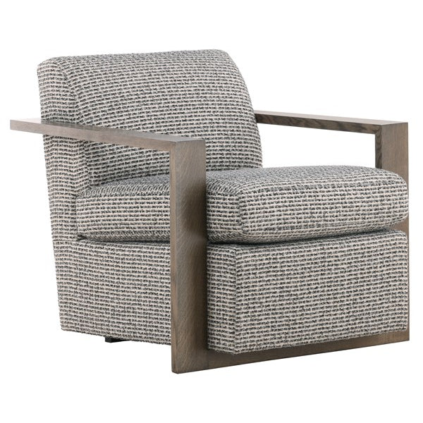 Vanguard Furniture Troy Chair Crew Charcoal Fabric/Mocha Pre-Made Sample