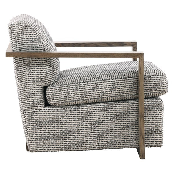 Vanguard Furniture Troy Chair Crew Charcoal Fabric/Mocha Pre-Made Sample