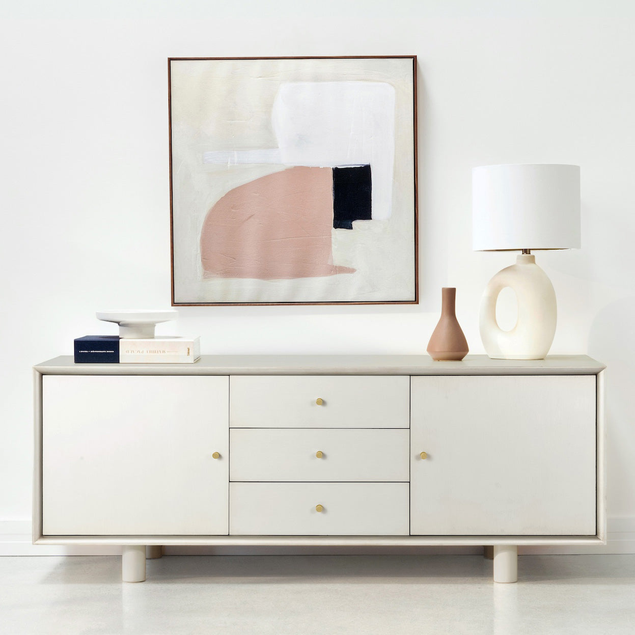 Redford House Zoe 3 Drawer Entertainment Console