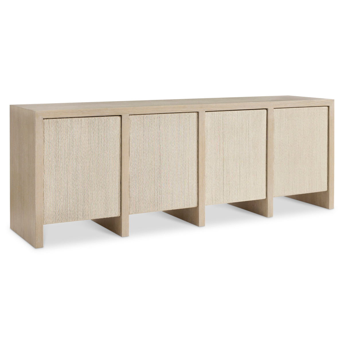 Bernhardt Living Asana Entertainment Credenza in Tan, front view