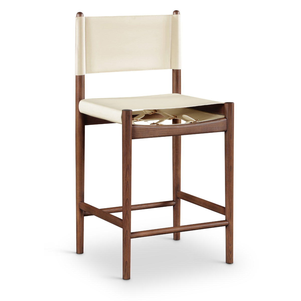 Rawlins Cream Vegan Leather Upholstered Counter Stool Set of 2