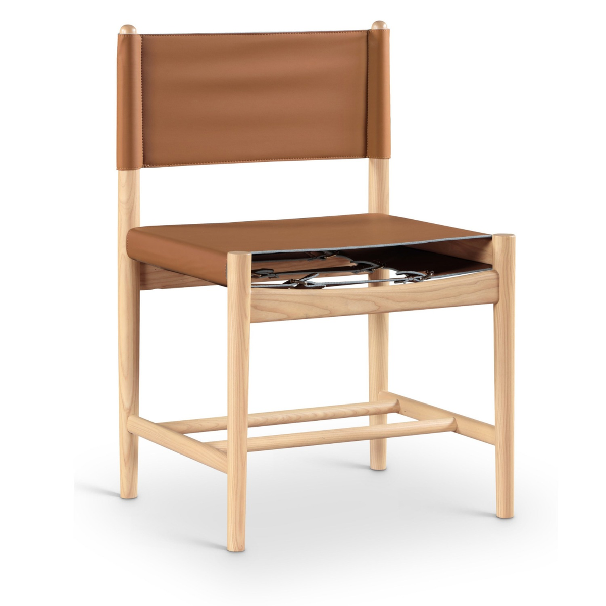 Rawlins Cognac Vegan Leather Upholstered Dining Chair, Set of 2, primary product view