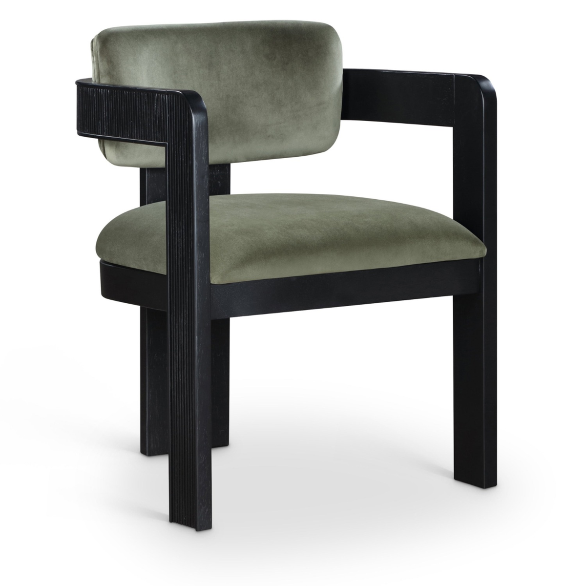 Sacha Green Velvet Upholstered Dining Chair Set of 2