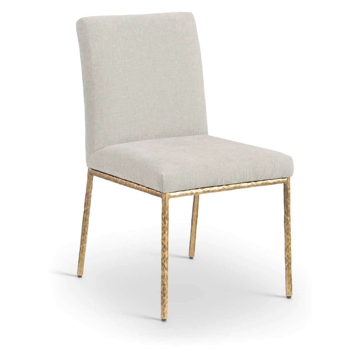 Reeves Cream Chenille Fabric Upholstered Dining Side Chair, Set of 2, primary product view