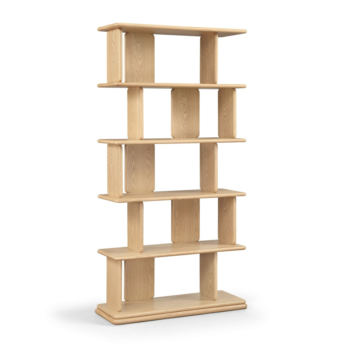 Nexa Natural Solid Wood And Oak Veneer Bookcase