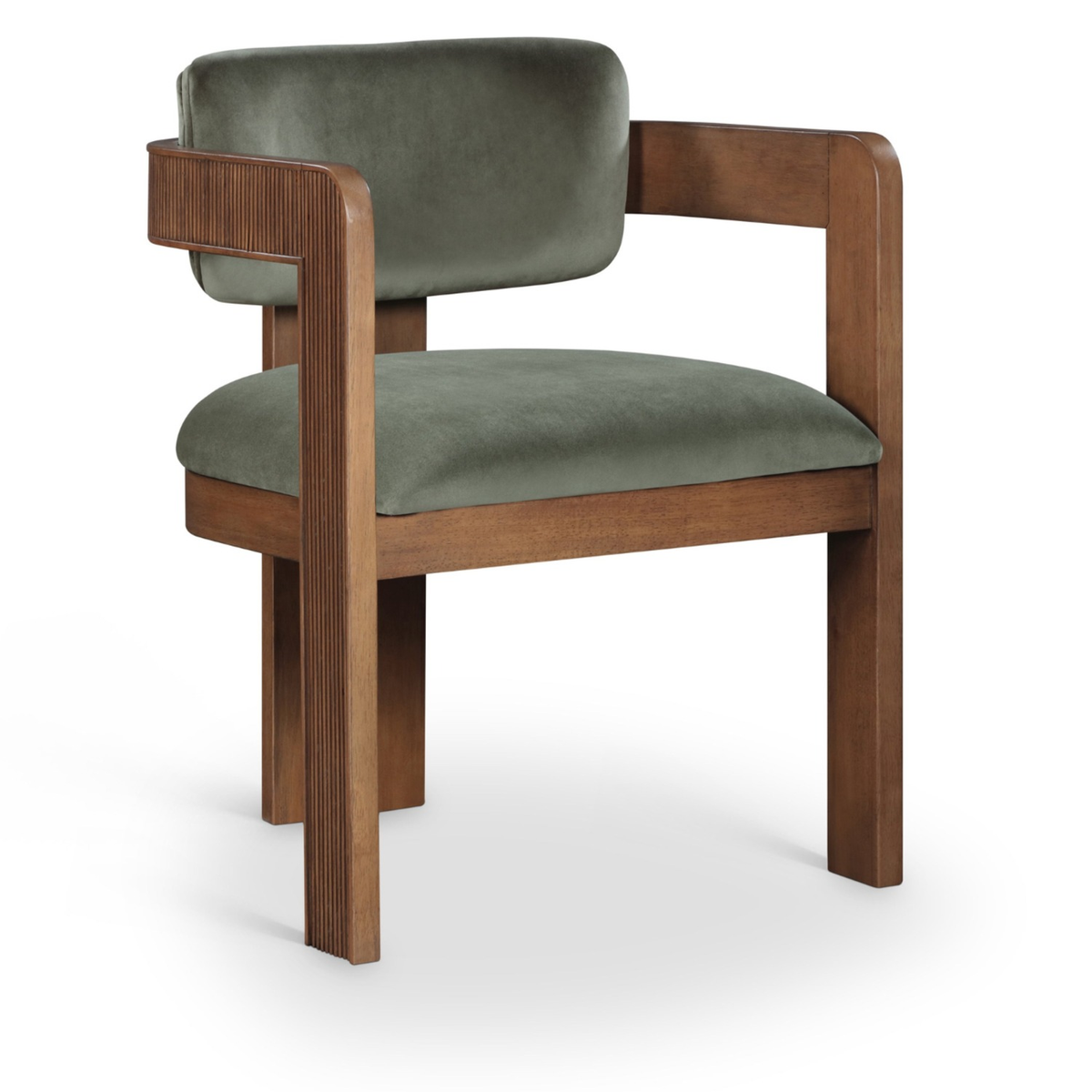 Sacha Green Velvet Upholstered Dining Chair Set of 2
