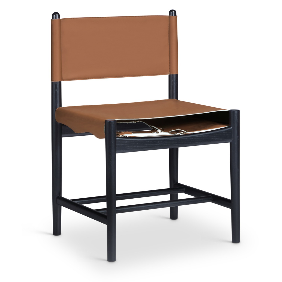 Rawlins Cognac Vegan Leather Upholstered Dining Chair, Set of 2, primary product view