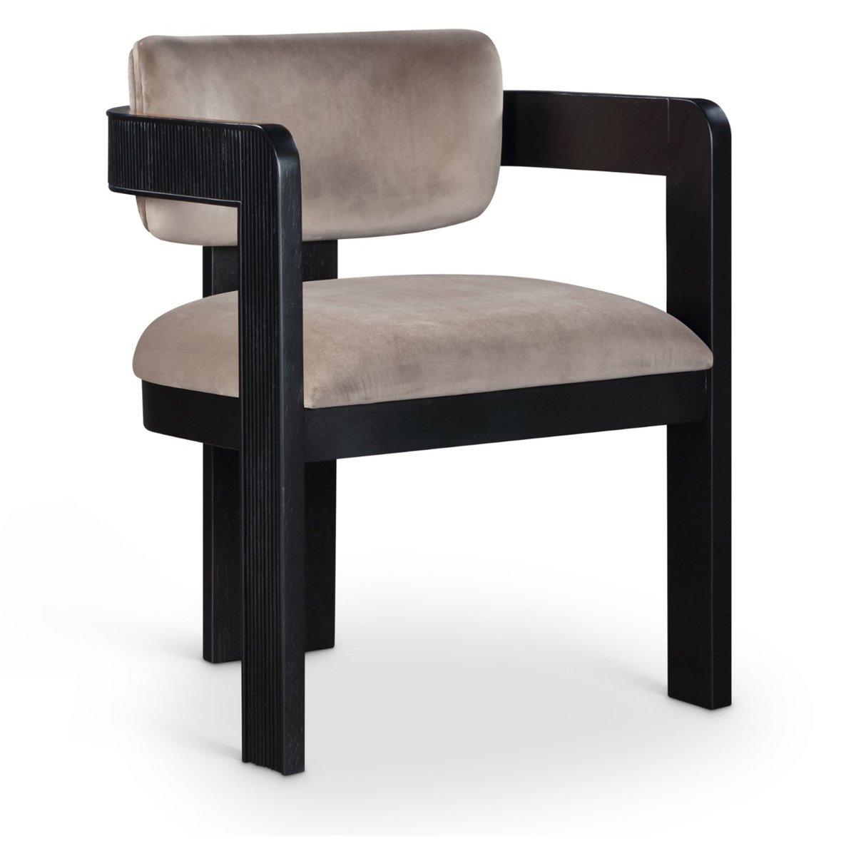 Sacha Taupe Velvet Upholstered Dining Chair Set of 2