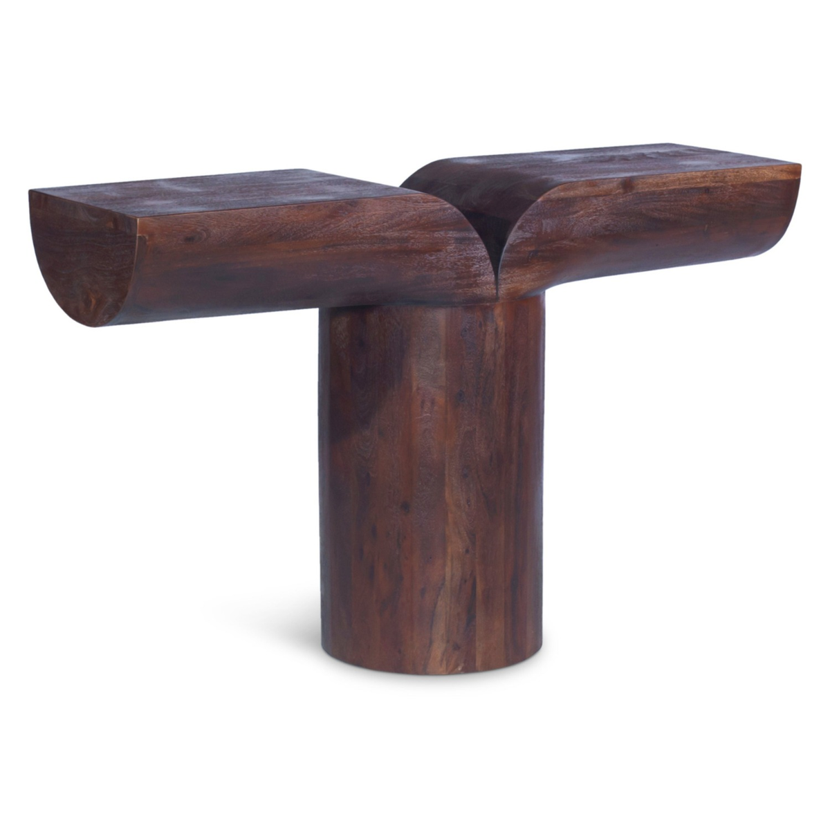 Tee Brown Acacia Wood Console Table