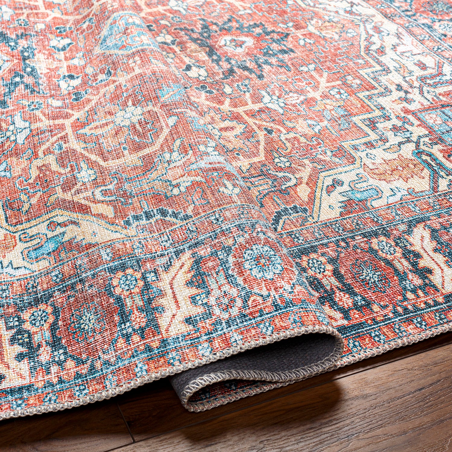 Livabliss Alanya Rose Machine Woven Rug