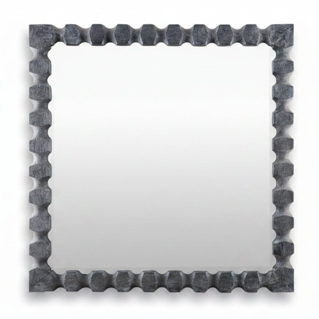 Antilles Black Mango Wood Small Accent Mirror