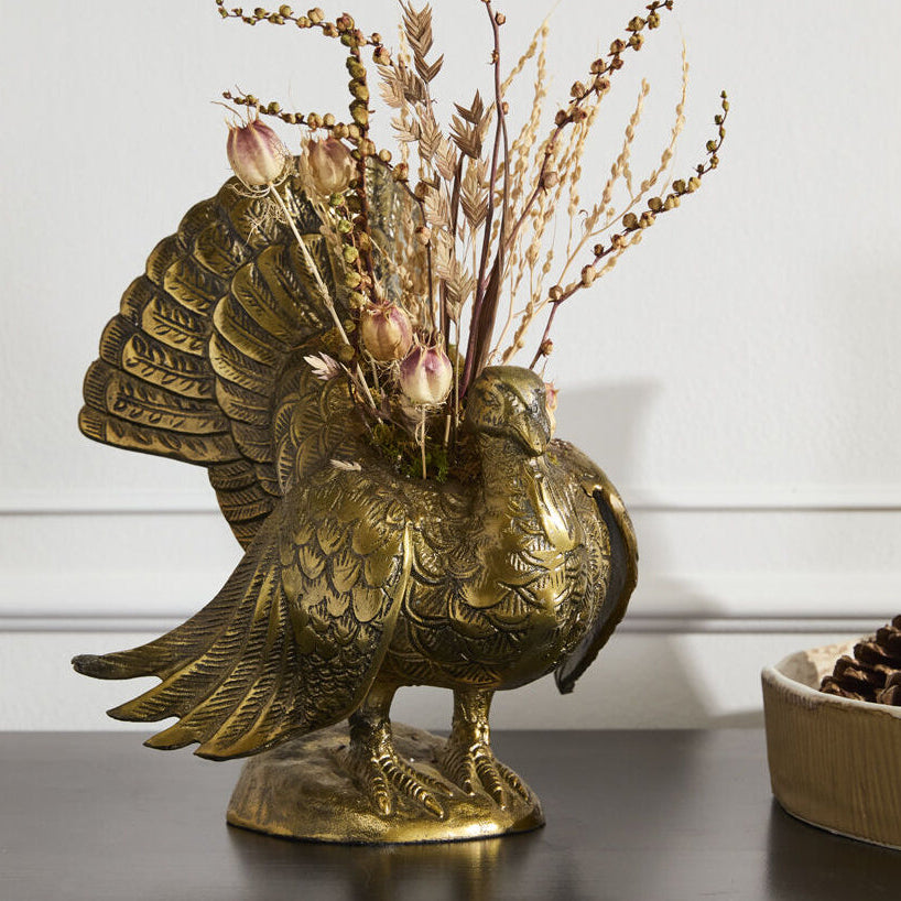 Autumn Turkey Vase