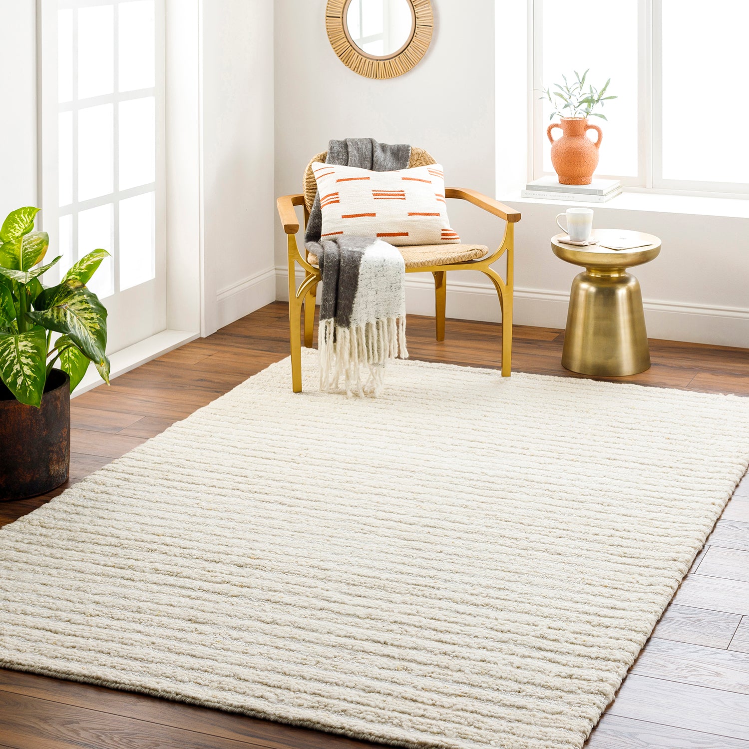 Surya Anya Stripe Hand Woven Rug