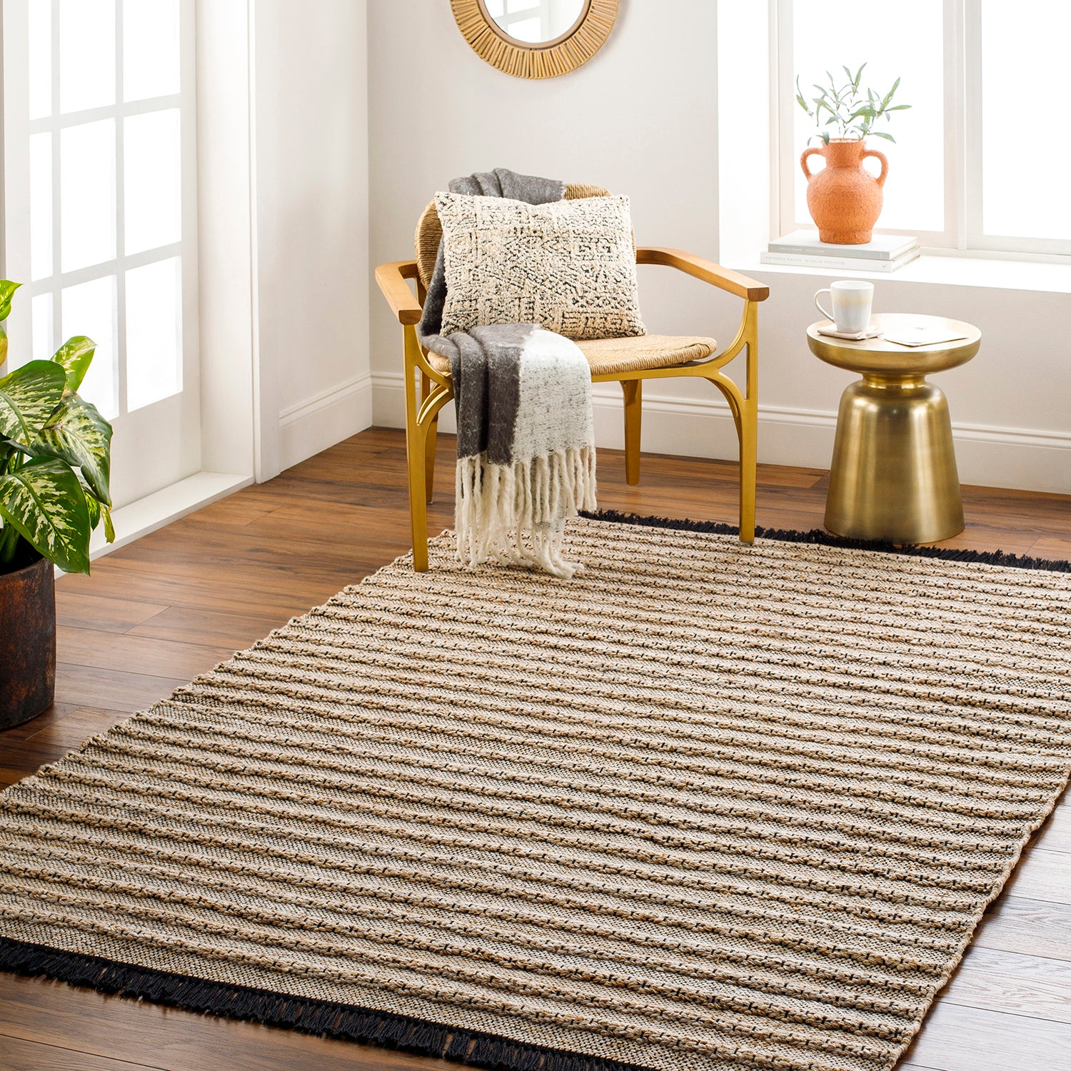 Surya Azalea Fringed Hand Woven Rug