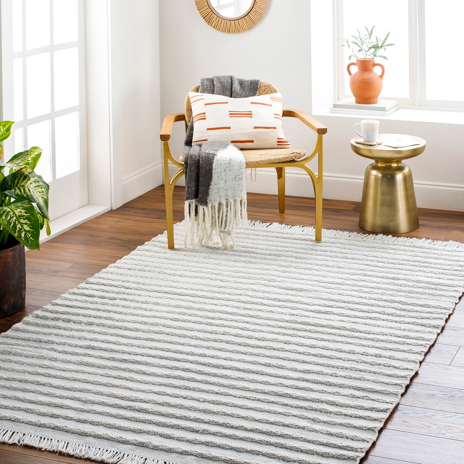 Surya Azalea Fringed Hand Woven Rug