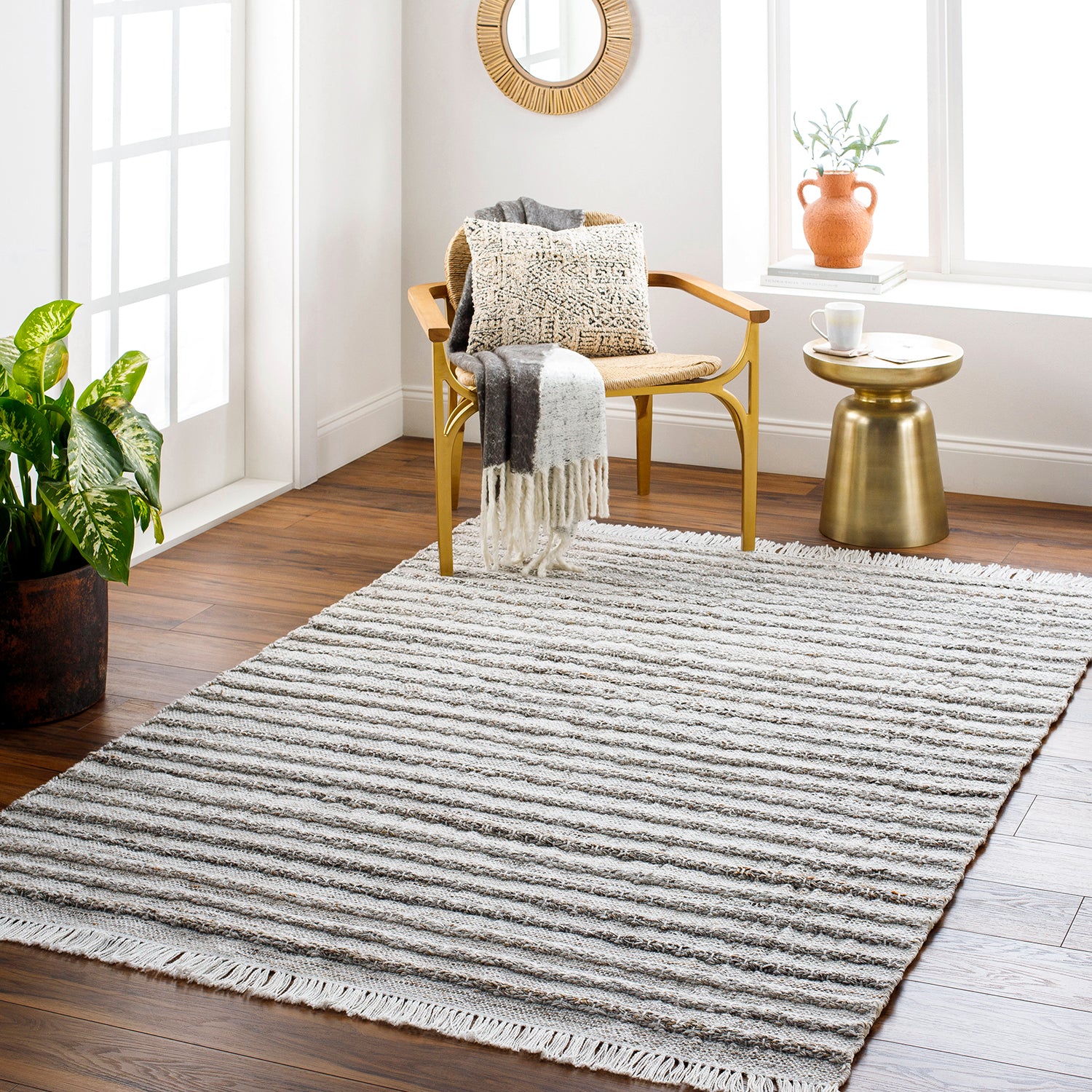 Surya Azalea Fringed Hand Woven Rug