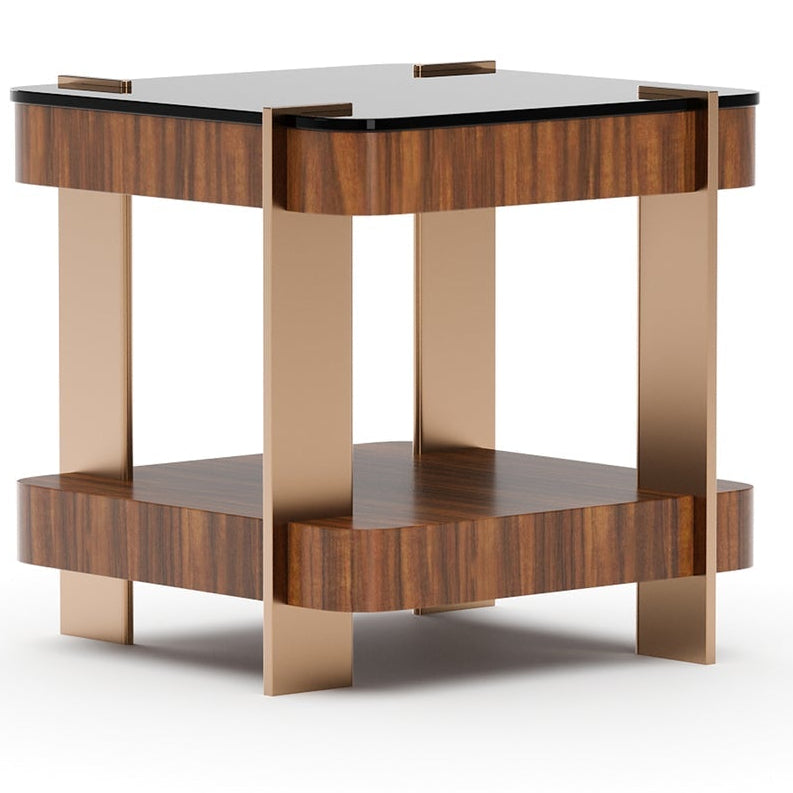 Caracole Altura Glass Top Side Table