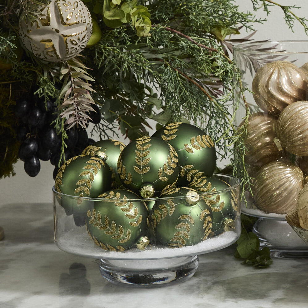 Beaded Leaf Ornament Set of 6