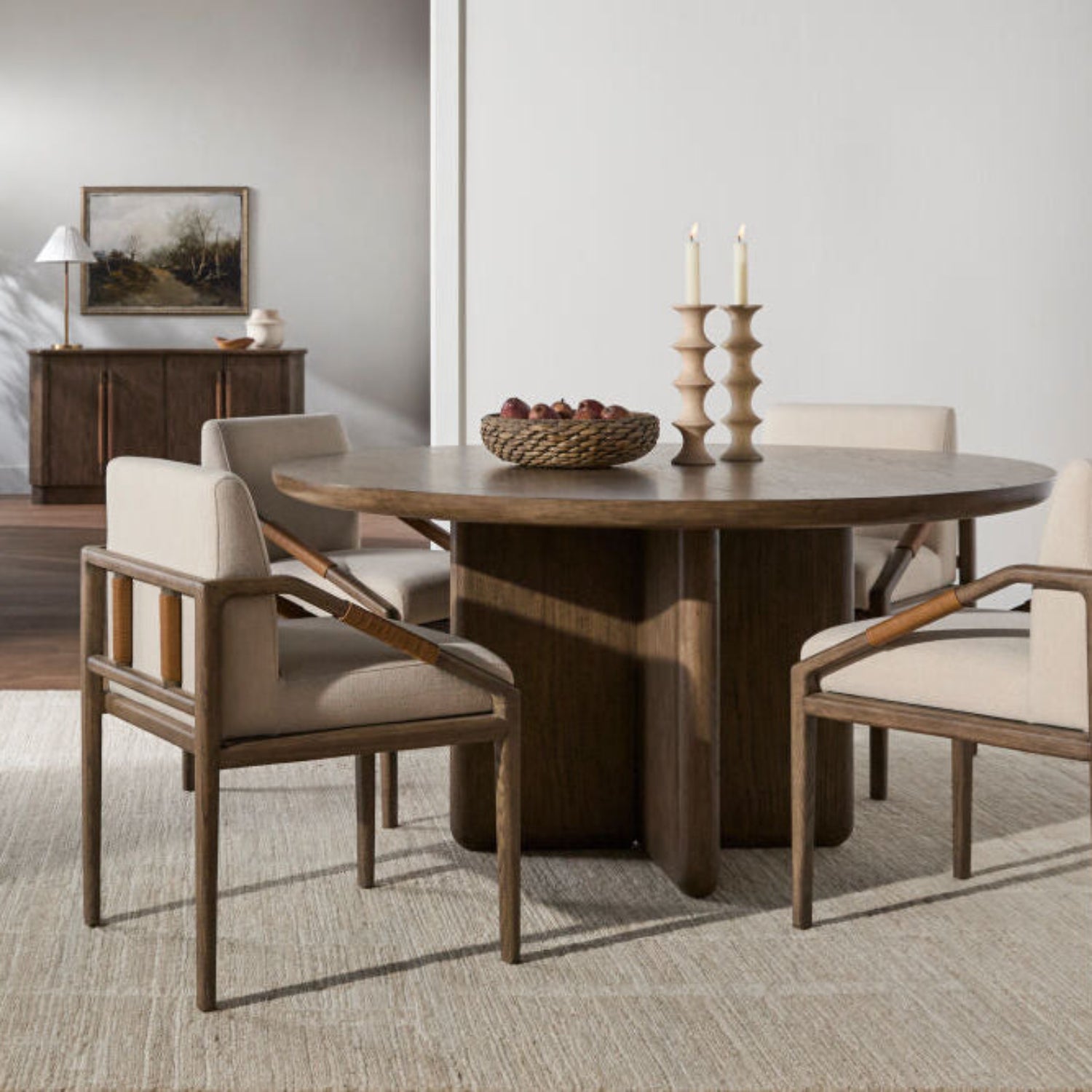 Atra Rubber Wood Dining Table