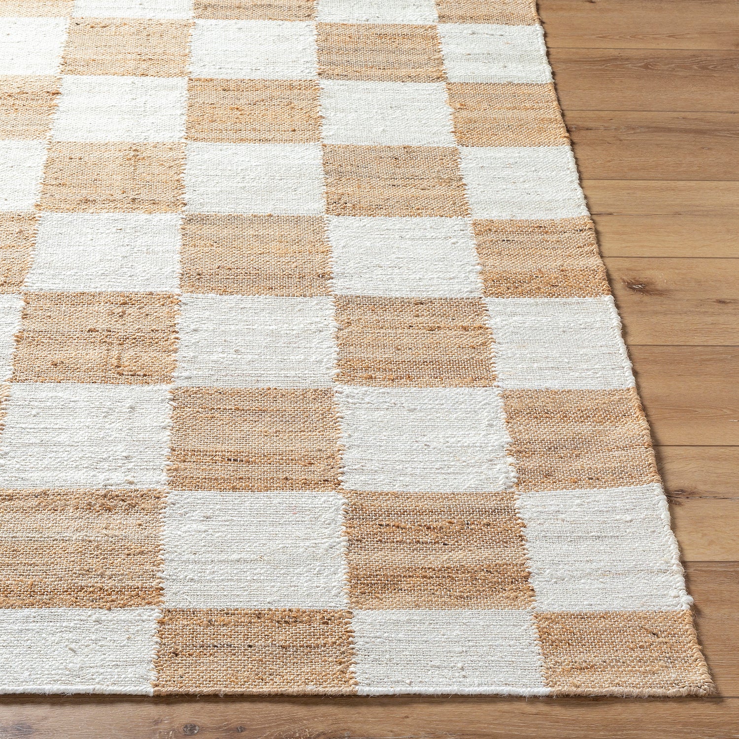 Becki Owens x Livabliss Kamey Check Jute Hand Woven Rug