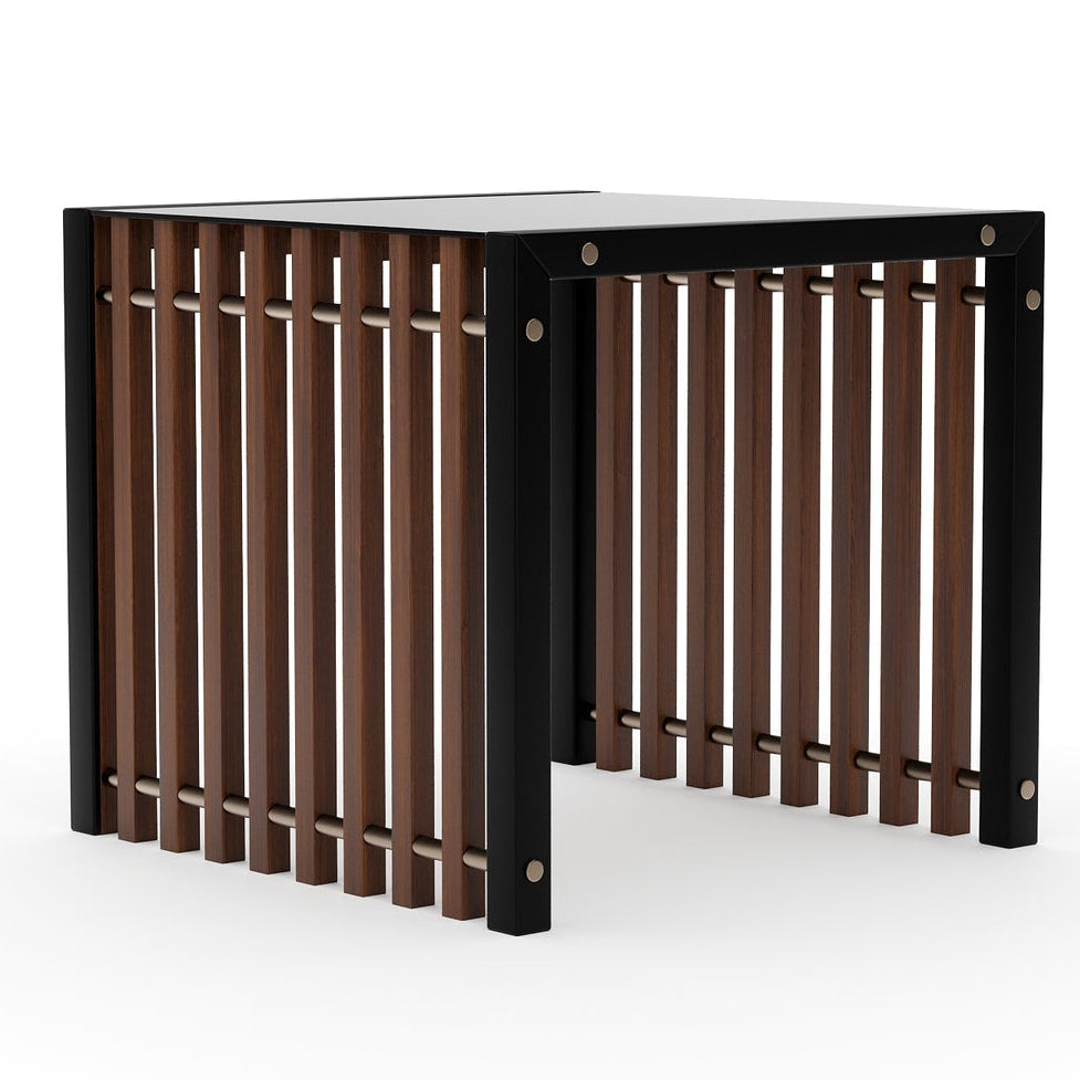 Caracole Pinstripe Dark End Table
