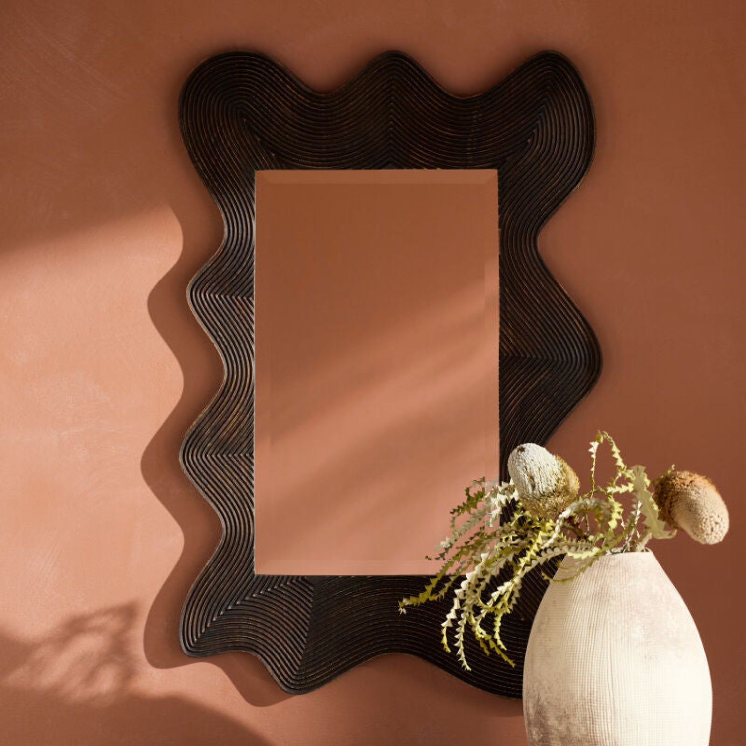 Charme Bronze Mango Wood Accent Mirror