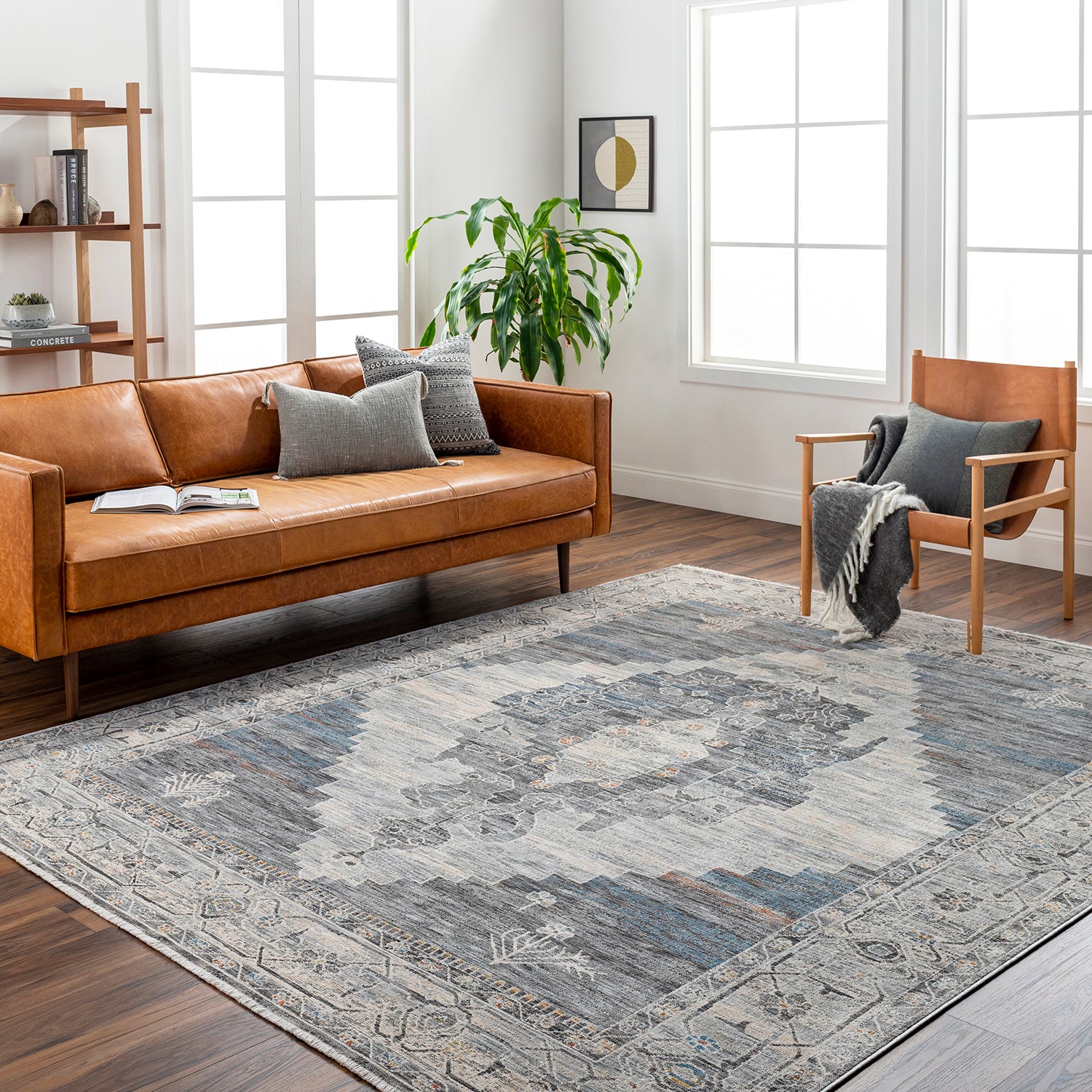 Surya Chicago Charcoal Machine Woven Rug