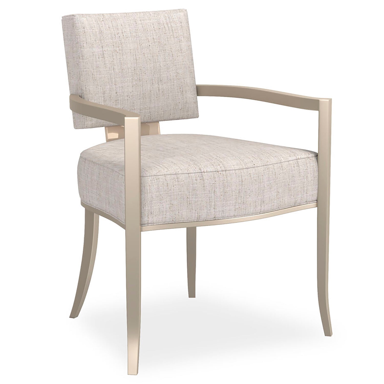 Caracole Reserved Seating Soft Silver Arm Chair