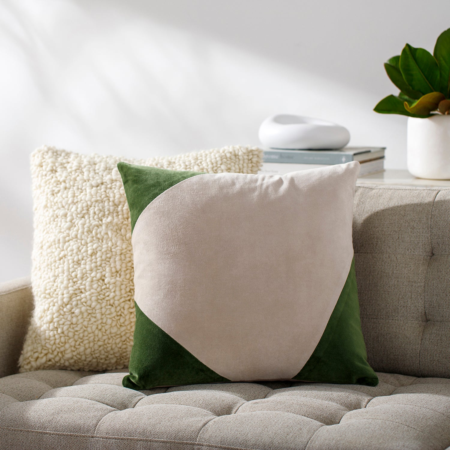 Cotton Velvet Drop Throw Pillow