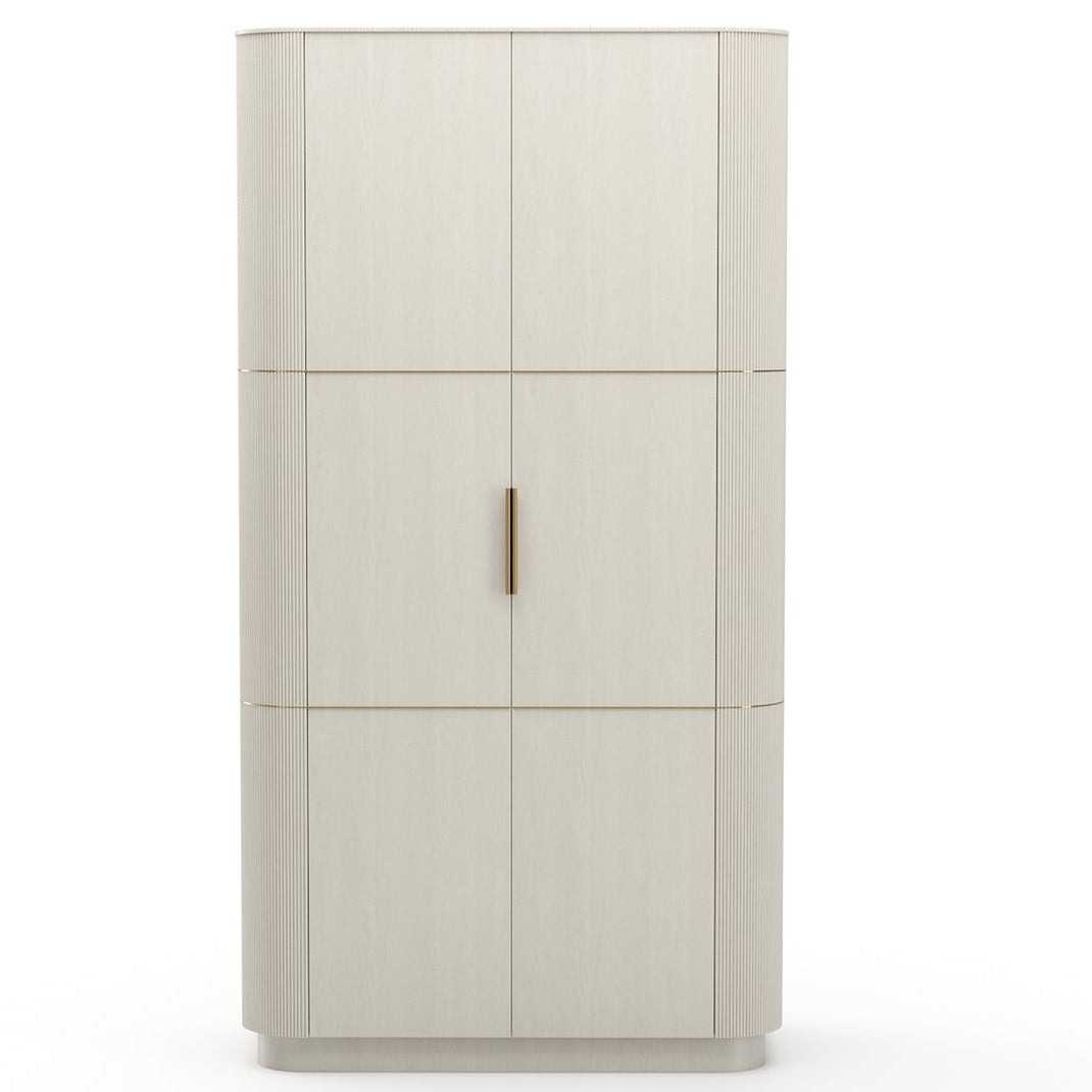 Caracole Love Matte Pearl Bar Cabinet