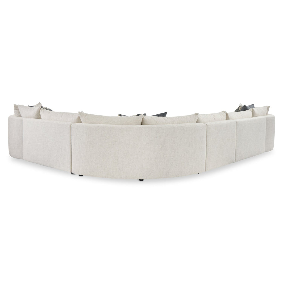 Bernhardt Living Ferris Fabric 6 Piece Sectional Sofa in White, side profile