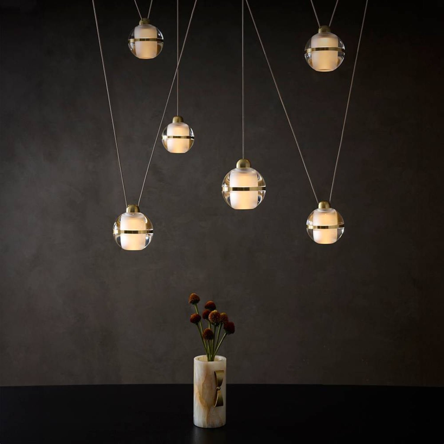 Arteriors Noble Gold Multi-Drop Chandelier
