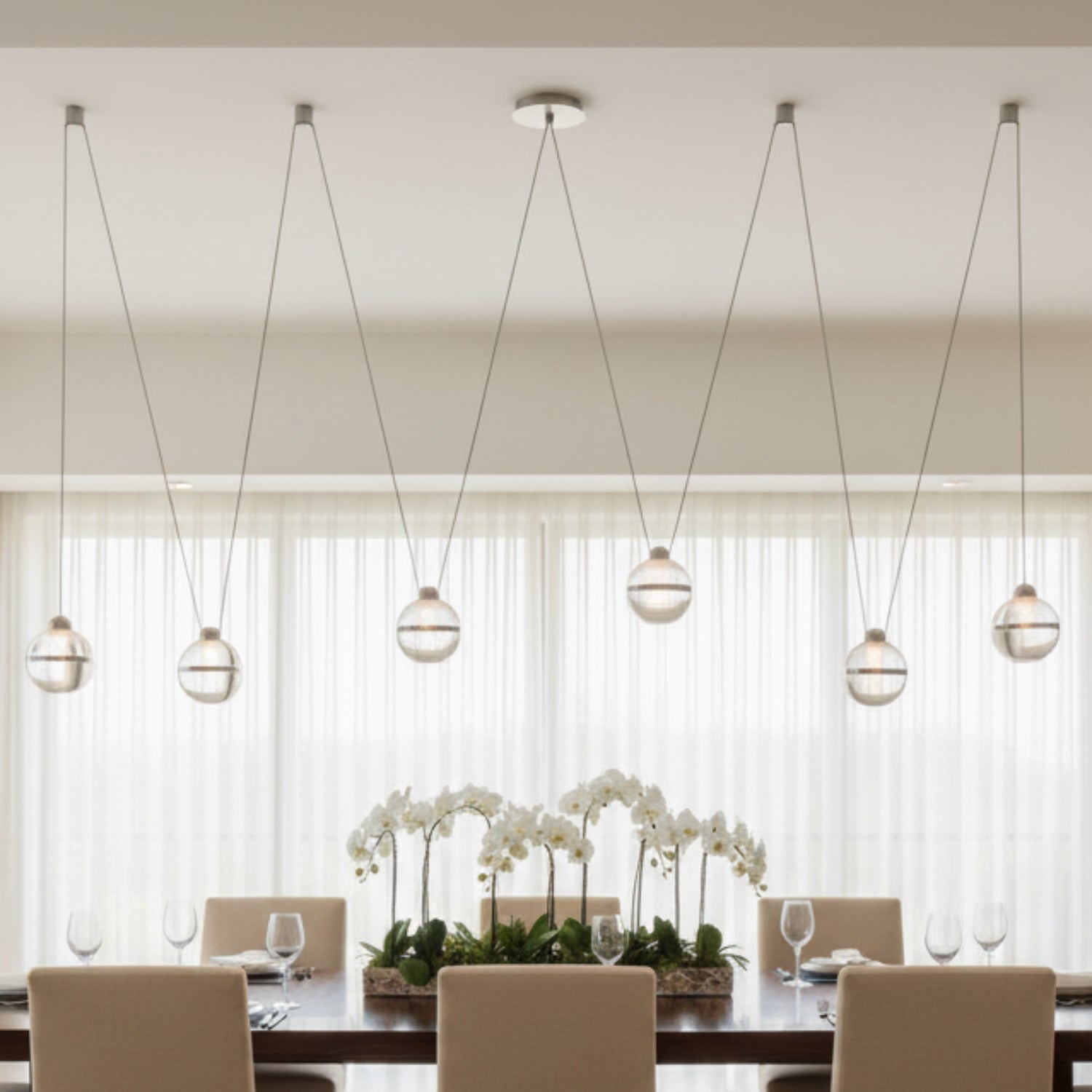 Arteriors Noble Silver Multi-Drop Chandelier
