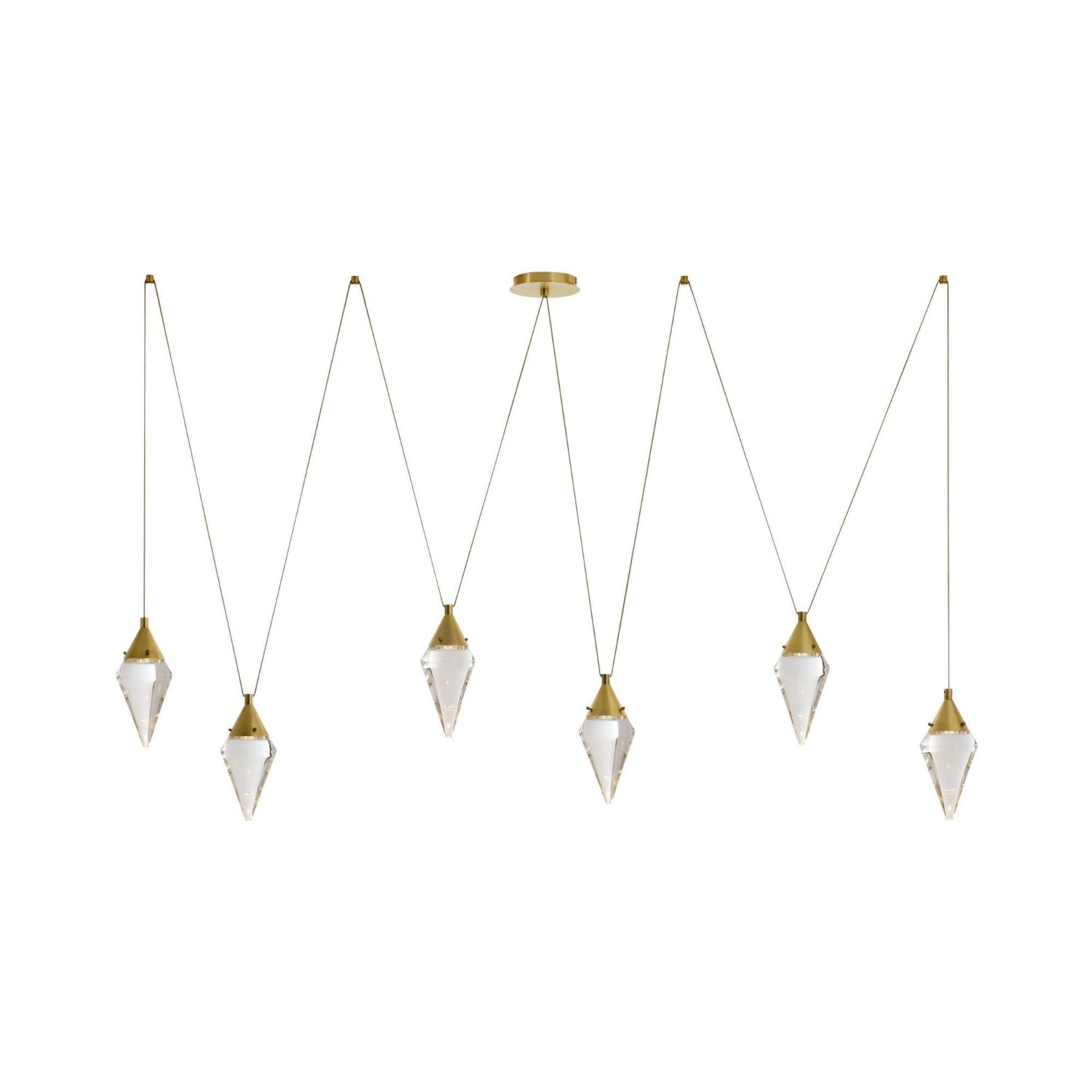 Arteriors Berkley Brass Multi-Drop Chandelier