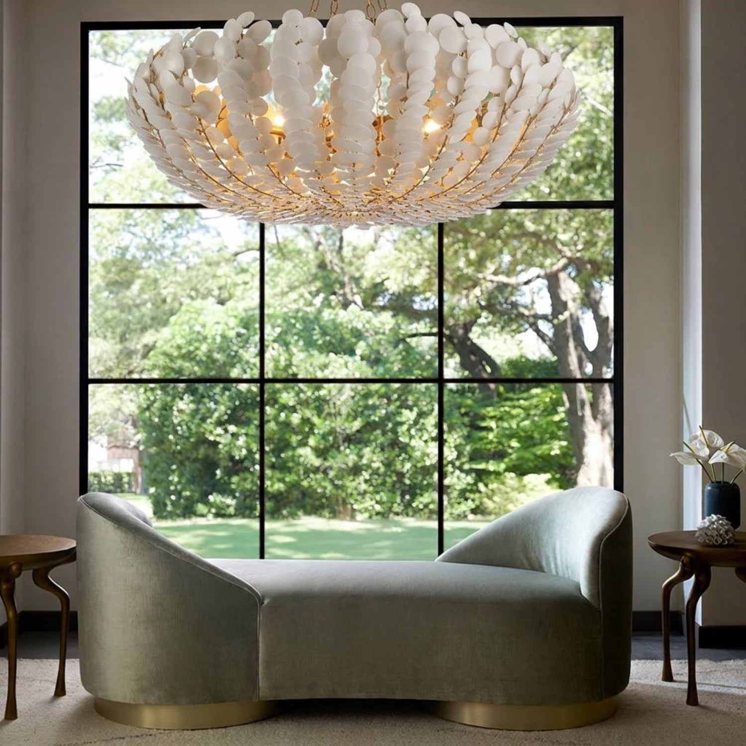 Arteriors Bilal Ivory Round Chandelier