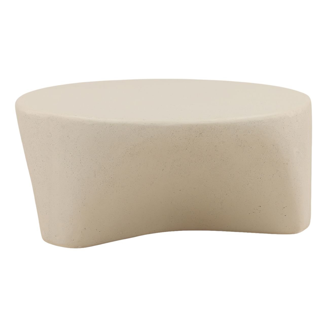 Lucius concrete coffee table top-down surface view