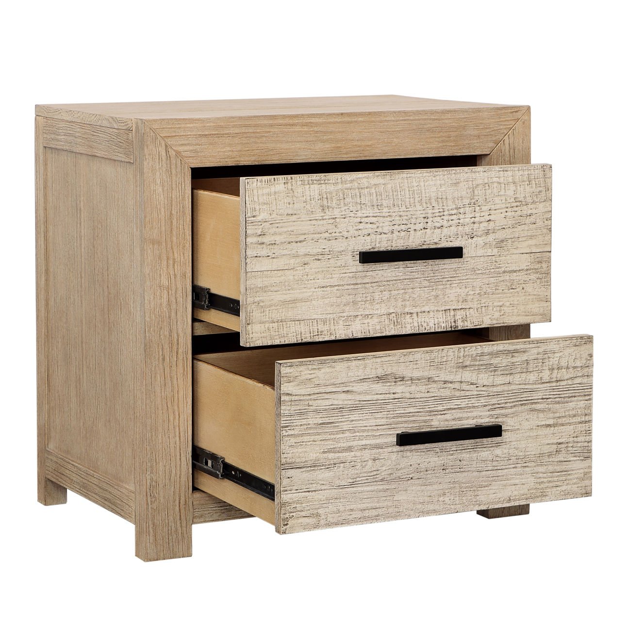 Roux Double Drawer Nightstand
