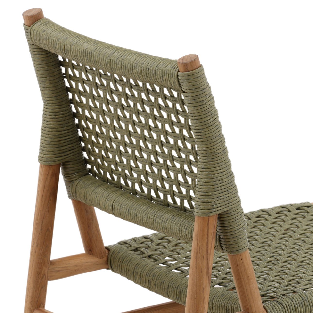 Francisca Outdoor Green Dining Chair Set of 2