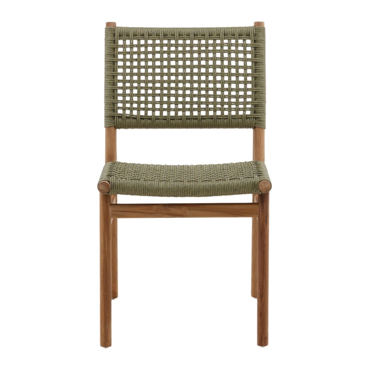 Francisca Outdoor Green Dining Chair Set of 2