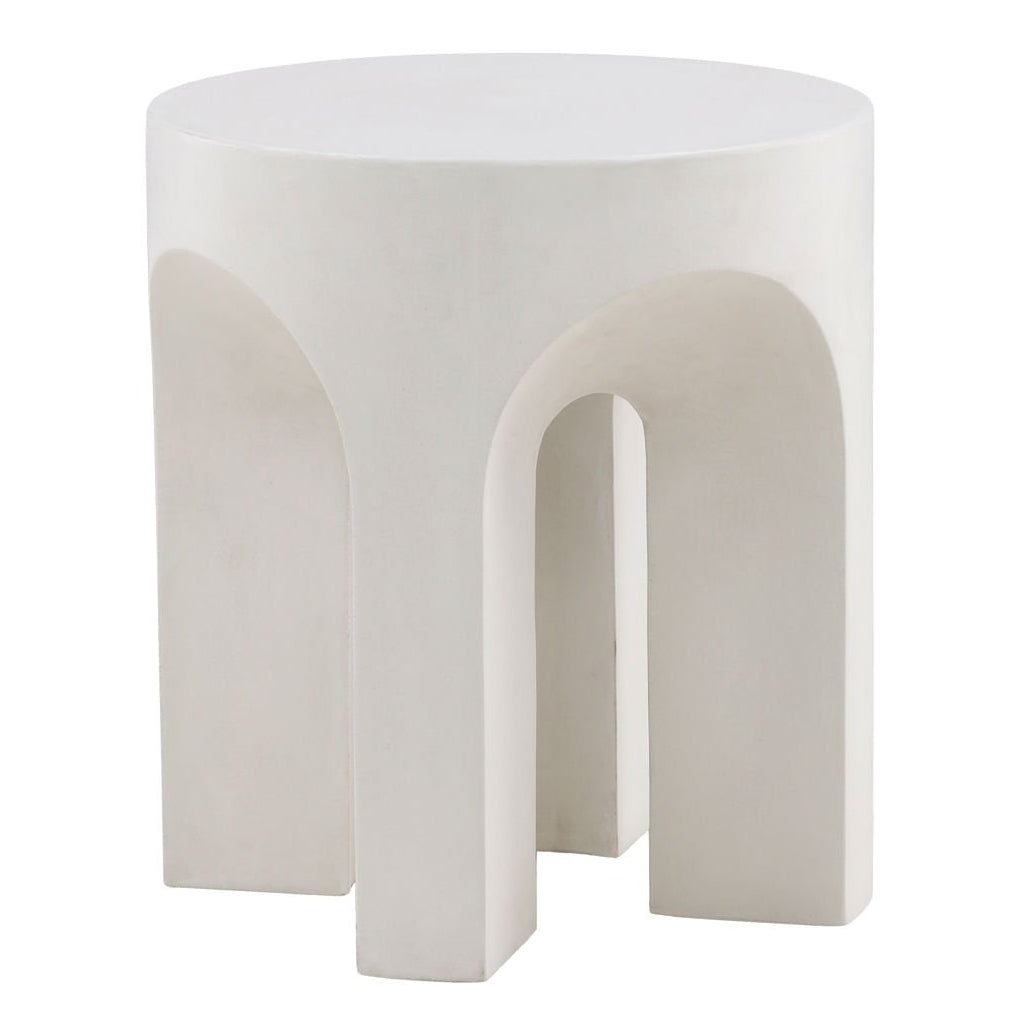Hutchins Cream Outdoor Side Table