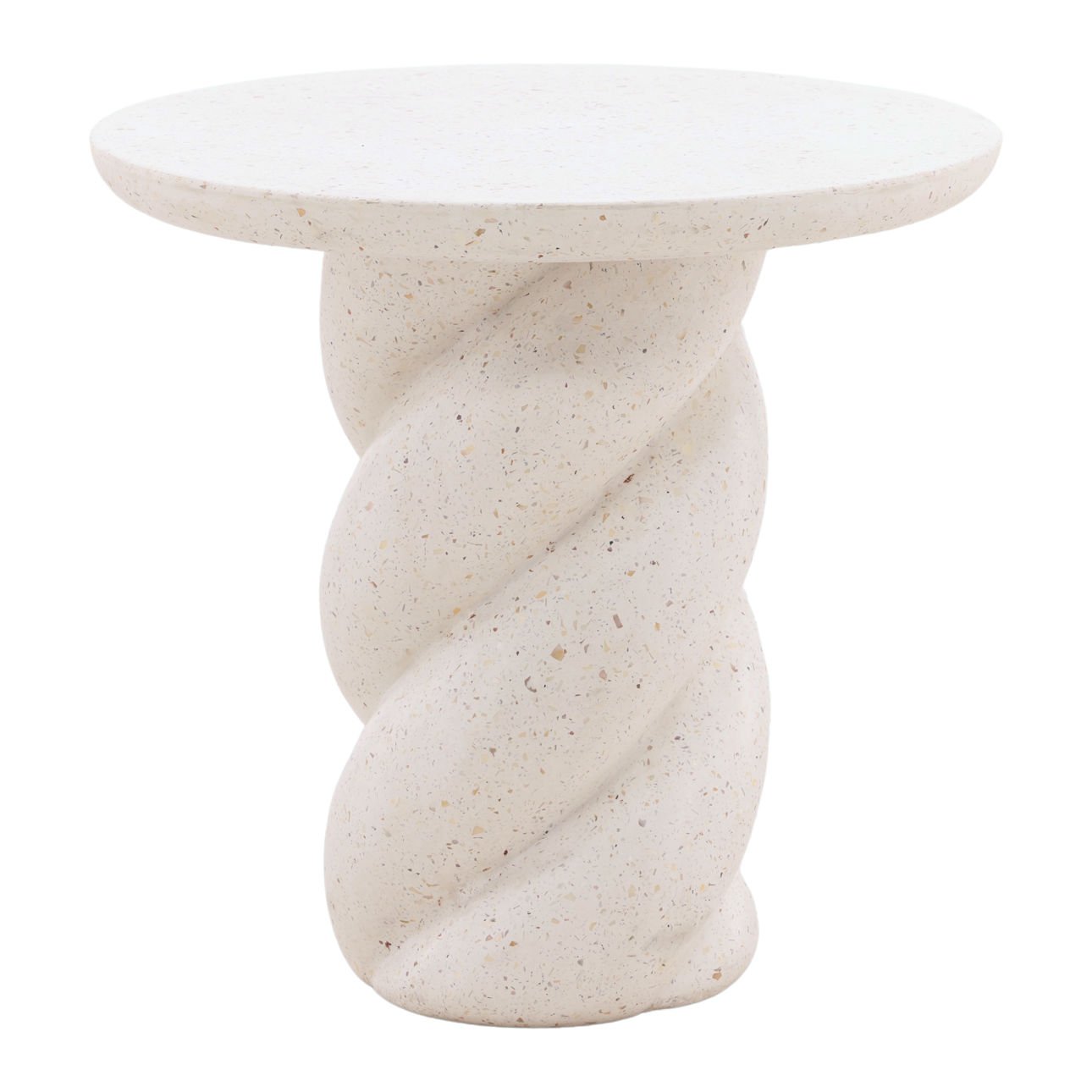 Nidia Ivory Outdoor End Table