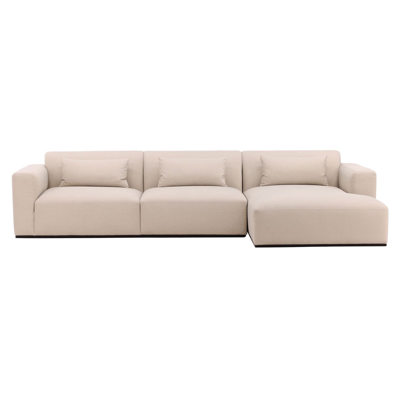Brooklyn Cream Chaise Sectional Sofa